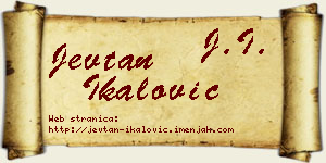 Jevtan Ikalović vizit kartica